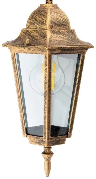 Vonkajší luster na reťazi 1xE27/60W/230V zlatá IP44