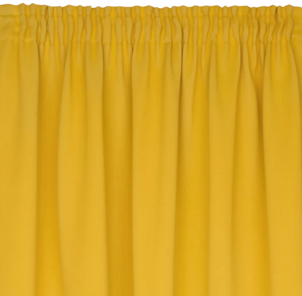 ZATEMŇOVACÍ ZÁVES D91 PARISA NA PÁSKE 140X270 CM HORČICOVÁ