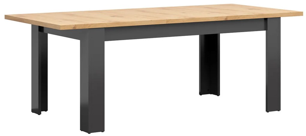 Jedálenský stôl BRW Hesen STO/7/16 (pre 6 až 8 osôb) (grafit + dub artisan). Akcia -20%. Vlastná spoľahlivá doprava až k Vám domov. 1062515