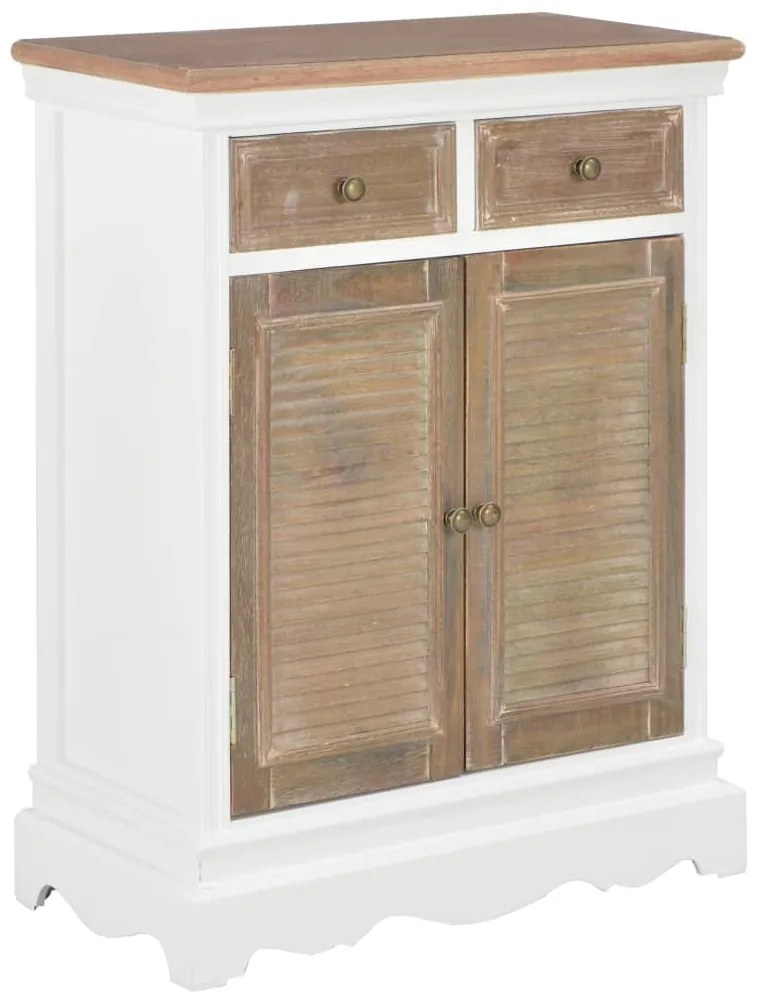 vidaXL Komoda biela 60x30x80 cm masívne drevo
