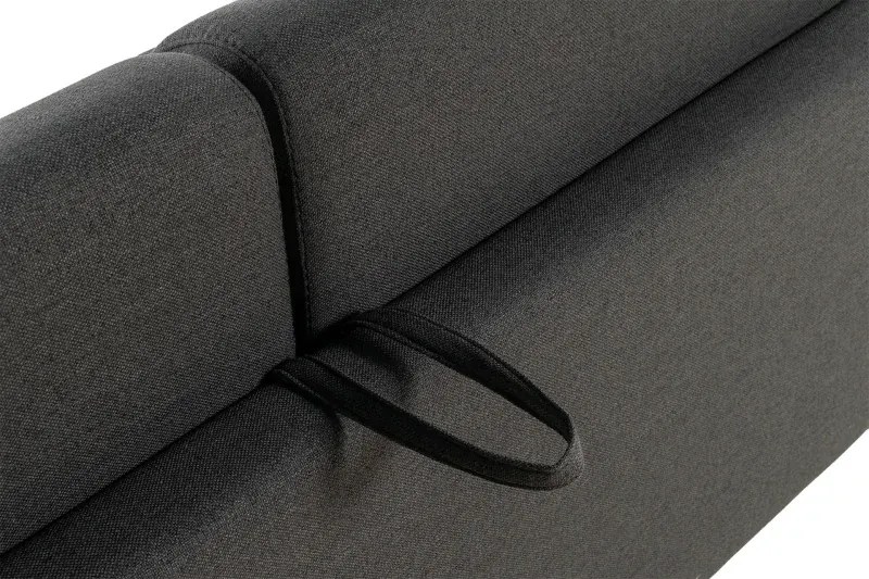 Rohová sedacia súprava na každodenné spanie ONE s rozkladom, pravá, 140, tm. šedá (jazz 22 graphite)