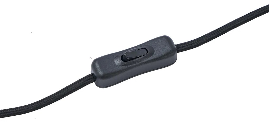 Dizajnová stolná lampa čierna s dymovým sklom - Mochi