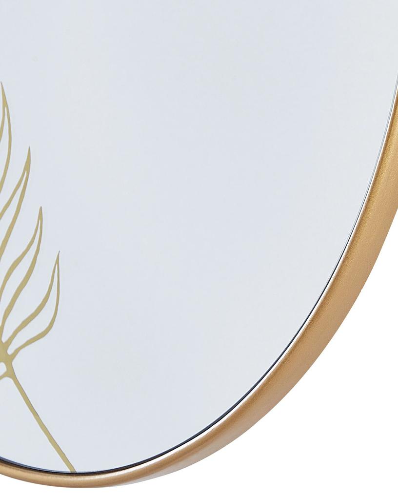 Nástenné zrkadlo v zlatej farbe ø 57 cm SAUVIE Beliani