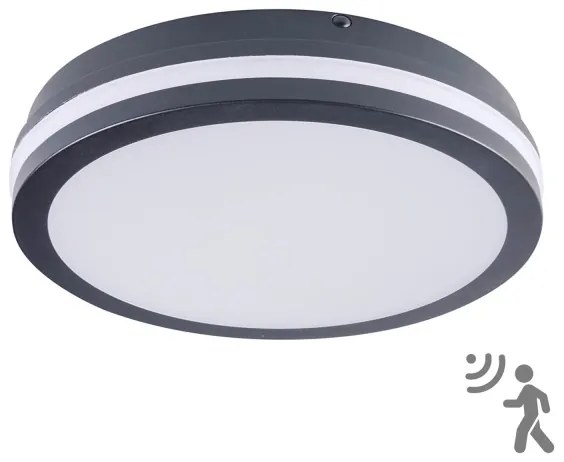 Brilagi - LED Vonkajšie svietidlo so senzorom BENE LED/24W/230V pr. 26 cm IP54