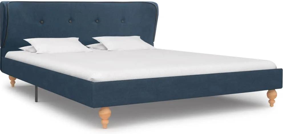 280579 Edco Rám postele modrý látkový 140x200 cm