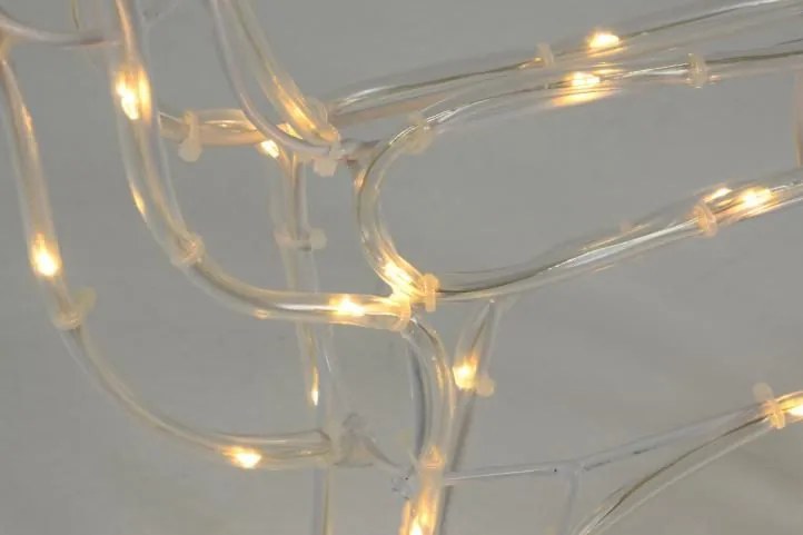 NEXOS Svetelná dekorácia- vianočný sob 80 cm, teplá biela