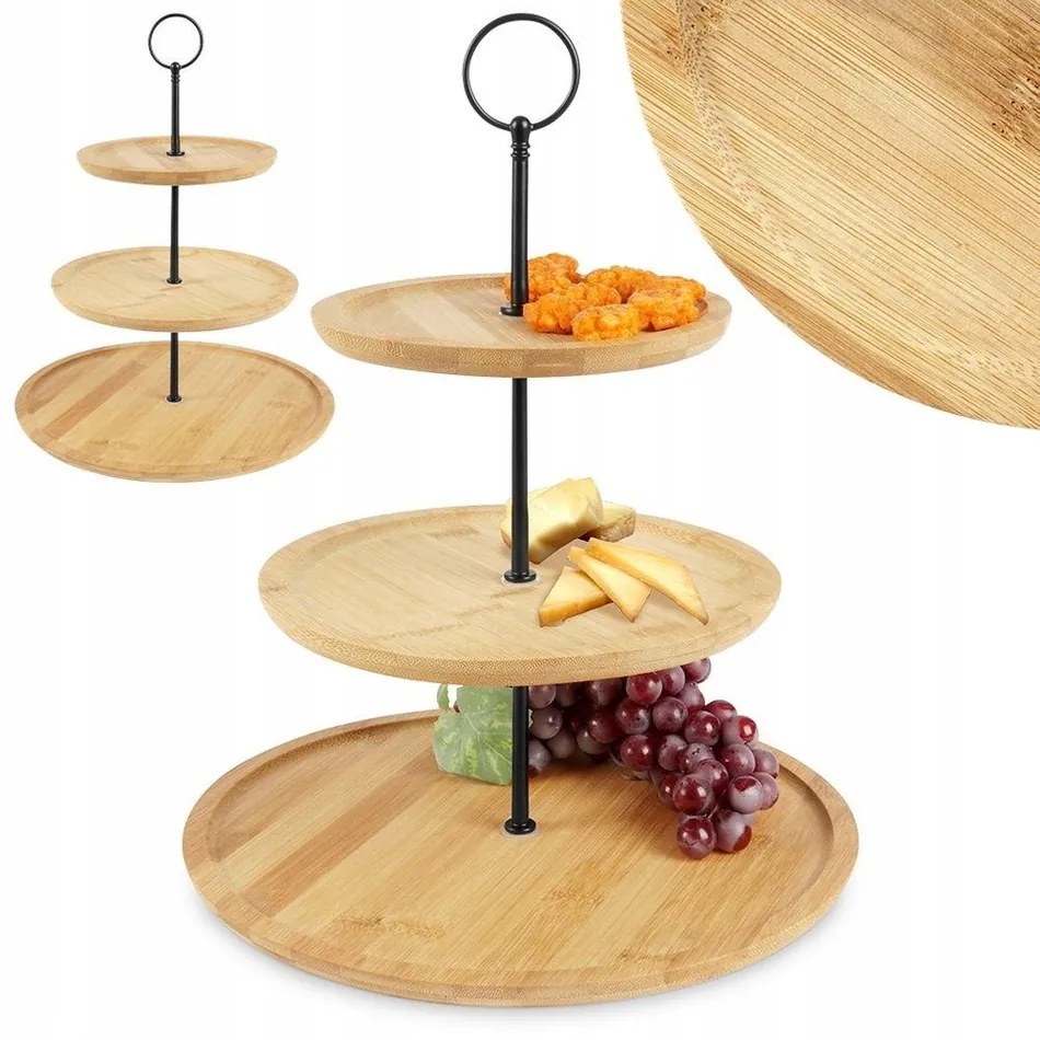EH Servírovací stojan Bamboo, v. 34 cm