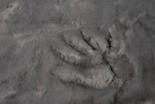 Koberček RABBIT FUR TEDDY BEAR tmavosivý