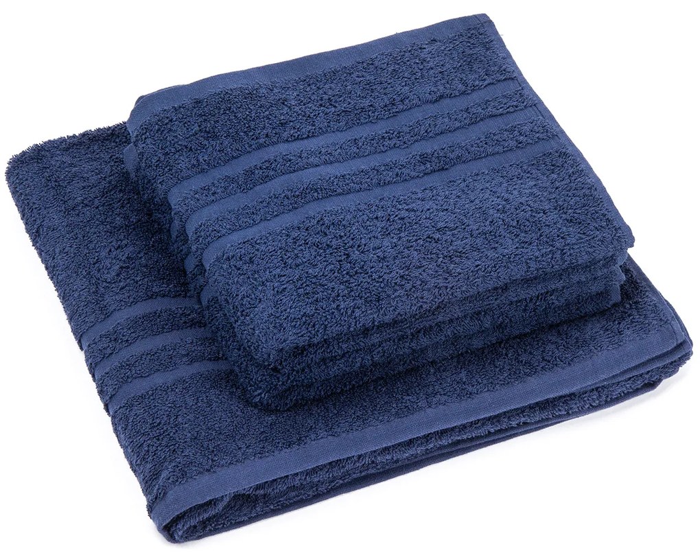 Profod Sada uterákov a osušky Classic tmavomodrá, 2 ks 50 x 100 cm, 1 ks 70 x 140 cm, 2 ks 50 x 100 cm, 1 ks 70 x 140 cm