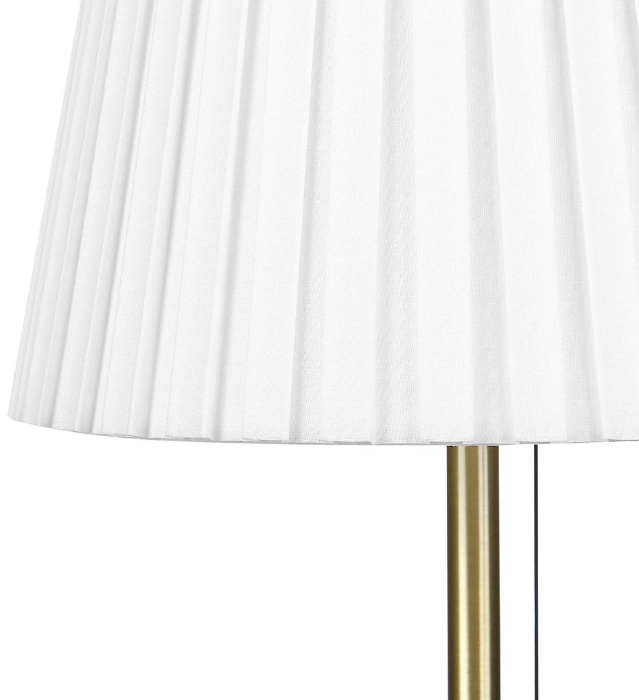 Stolná lampa mosadzná/biela TORYSA Beliani