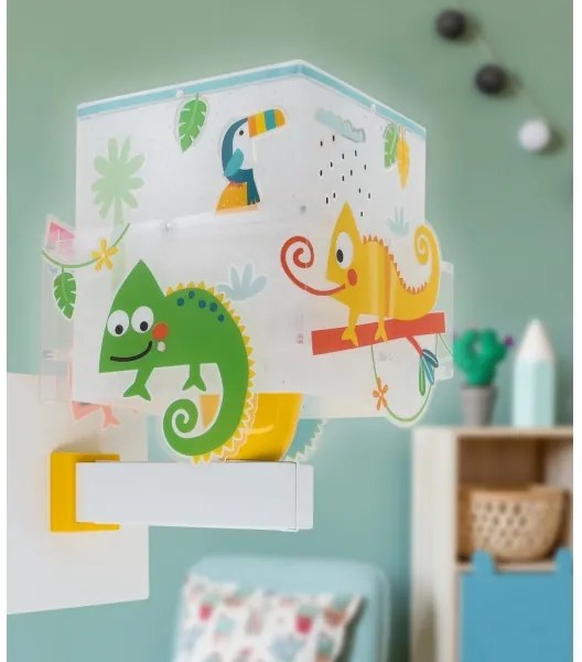 Dalber 63319 - Detské nástenné svietidlo HAPPY JUNGLE 1xE27/15W/230V