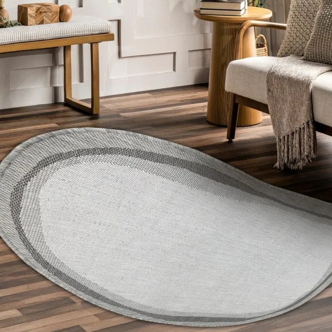 Koberec ORGANIC 2123 / krémový / sivý / naturálny