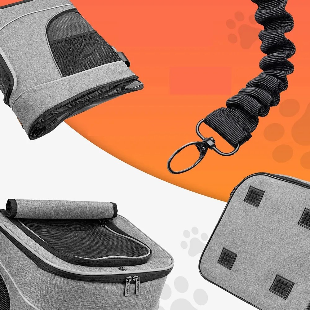 Batoh pre psy a mačky JOY,  31x30x41cm, šedá Cadoca