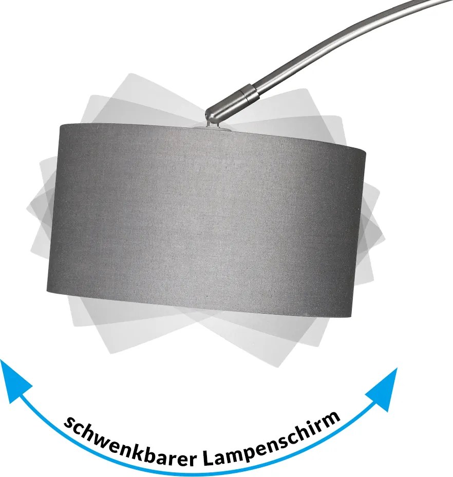 Oblúková lampa L s mramorovou základňou