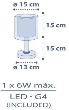 Dalber 76631 - LED detská lampička MOON DREAMS 1xG4/4W/230V modrá