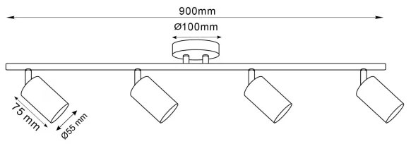 Bodové svietidlo GOLDI 4xGU10/10W/230V zlatá