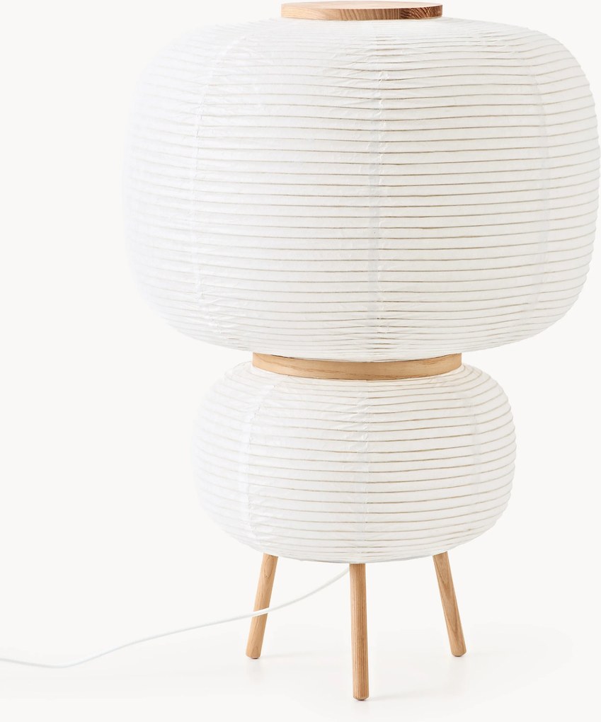 Podlahová lampa z ryžového papiera Misaki