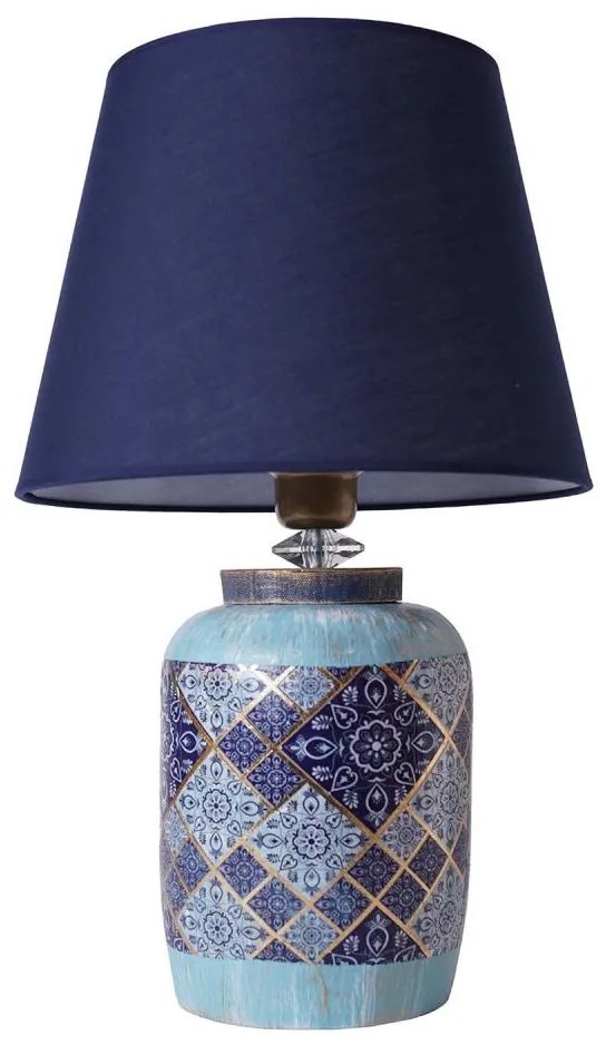 Stolná lampa RAMZES 1xE27/40W/230V modrá
