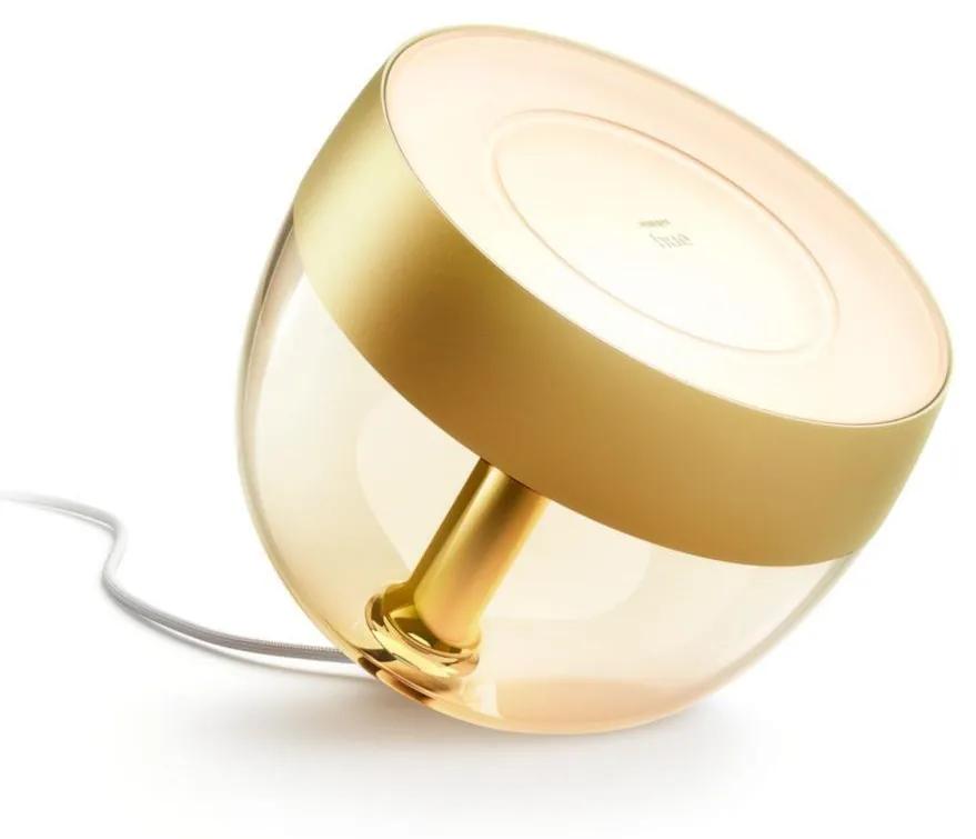 PHILIPS HUE Stolová múdra LED lampa HUE IRIS s funkciou RGB, 8,1 W, teplá biela-studená biela, zlatá