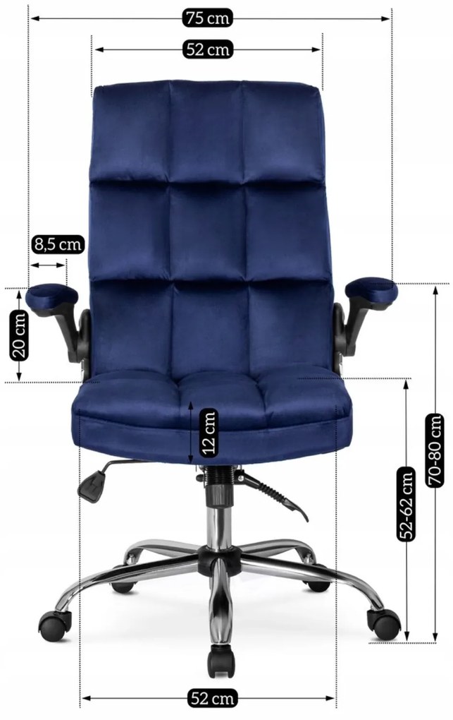 PROXIMA.store - Čalúnené kancelárske kreslo LONDON FARBA: čierna