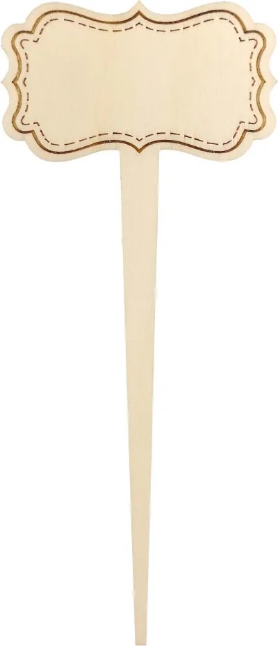 AMADEA Drevený zápich - ceduľka na bylinky na opis, výška 20 cm, český výrobok