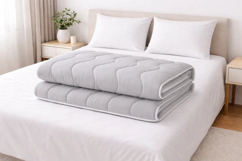 Celoročný paplón Medical sivý z mikrovlákna 140×200