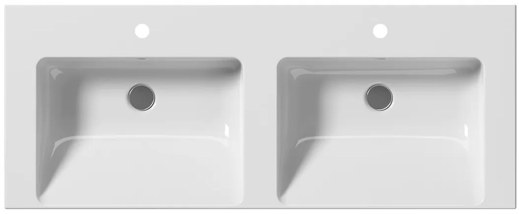 GSI, NORM keramické dvojumývadlo 125x50 cm, biela ExtraGlaze, 8627111