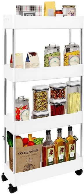 Pojazdný regál FALKEN biely