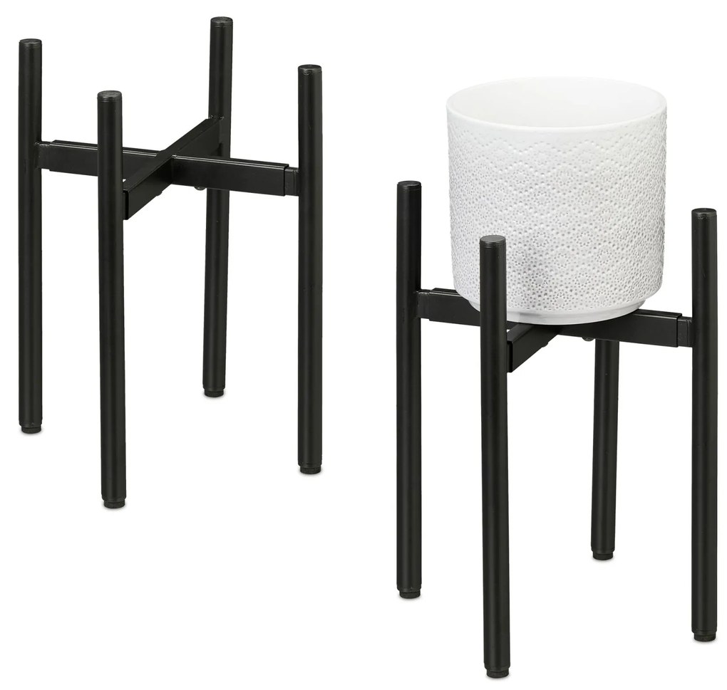 Nastaviteľný stojan na kvetináče RD46896, čierna