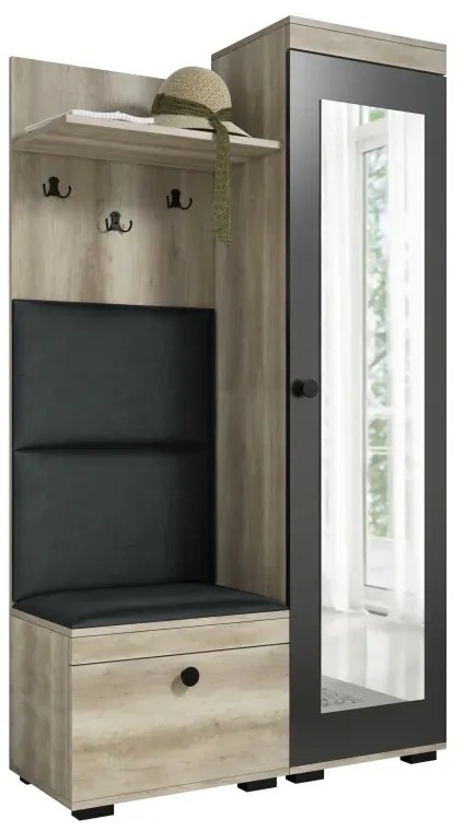 Predsieňová stena Duo, pravá, kraft/+police