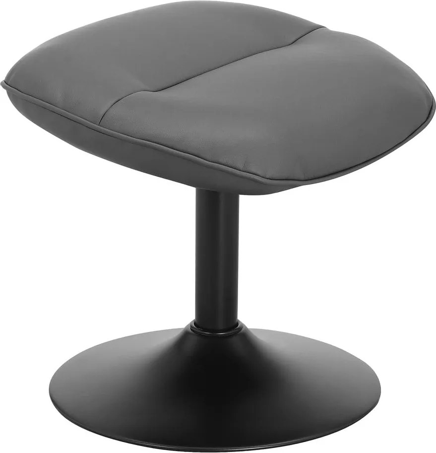 Sivé relaxačné kreslo s podnožkou z imitácie kože Istad – Støraa