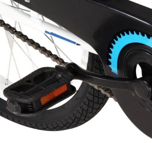 vidaXL Detský bicykel modrý a biely 18 palcový-