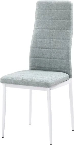 Židle, zelená látka / bílý kov, COLETA NOVA 0000201239 Tempo Kondela