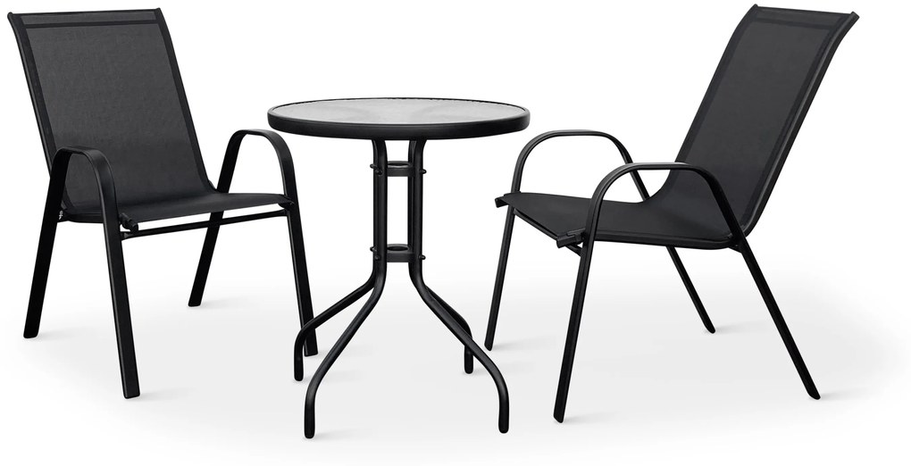 Balkónový set Capri 60 cm + 2x kovová stolička Ramada