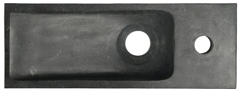 Čierne kamenné umývadlo 38x14 cm Blok – Sapho
