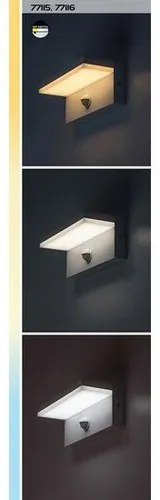 Rabalux 77115 vonkajšie nástenné LED svietidlo Zaragoza, so senzorom, 9W, IP54, čierna