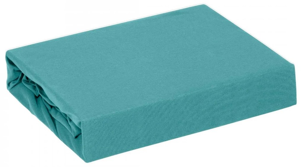 BAVLNENÉ PRESTIERADLO S GUMOU ADELA 120X200X25 CM TYRKYSOVÁ