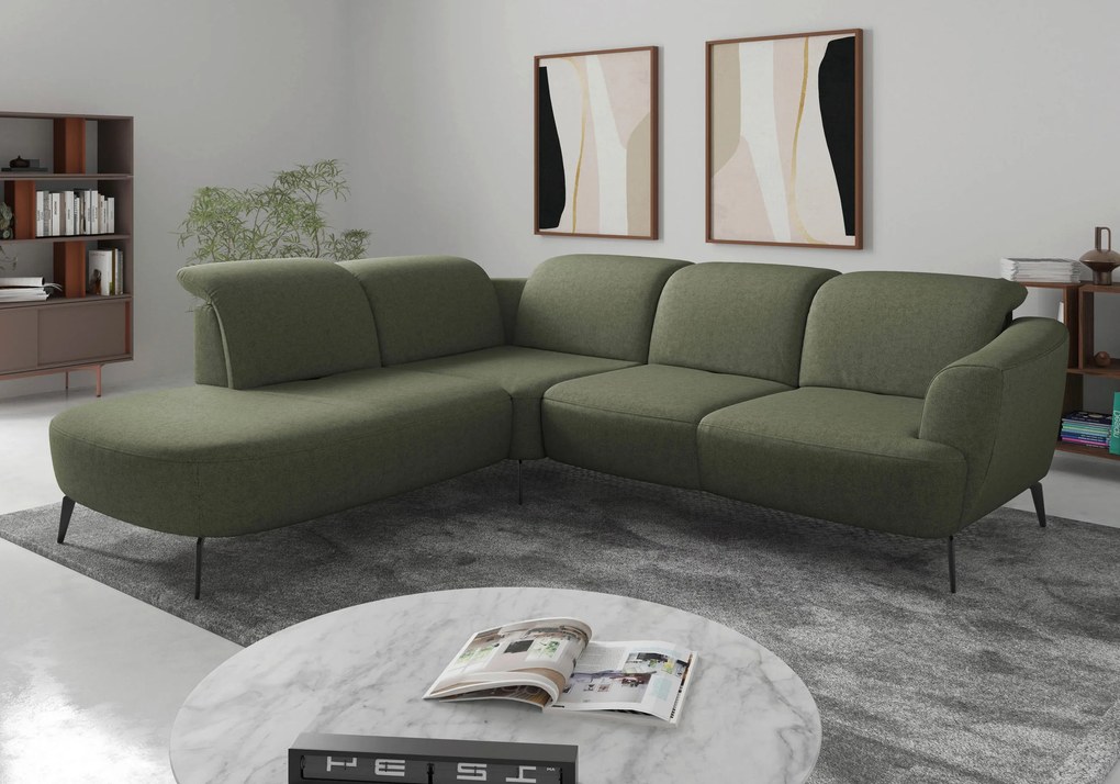 XXXLutz ROHOVÁ SEDAČKA, textil, olivovozelená Sit & More - Sedačky - 000144018581