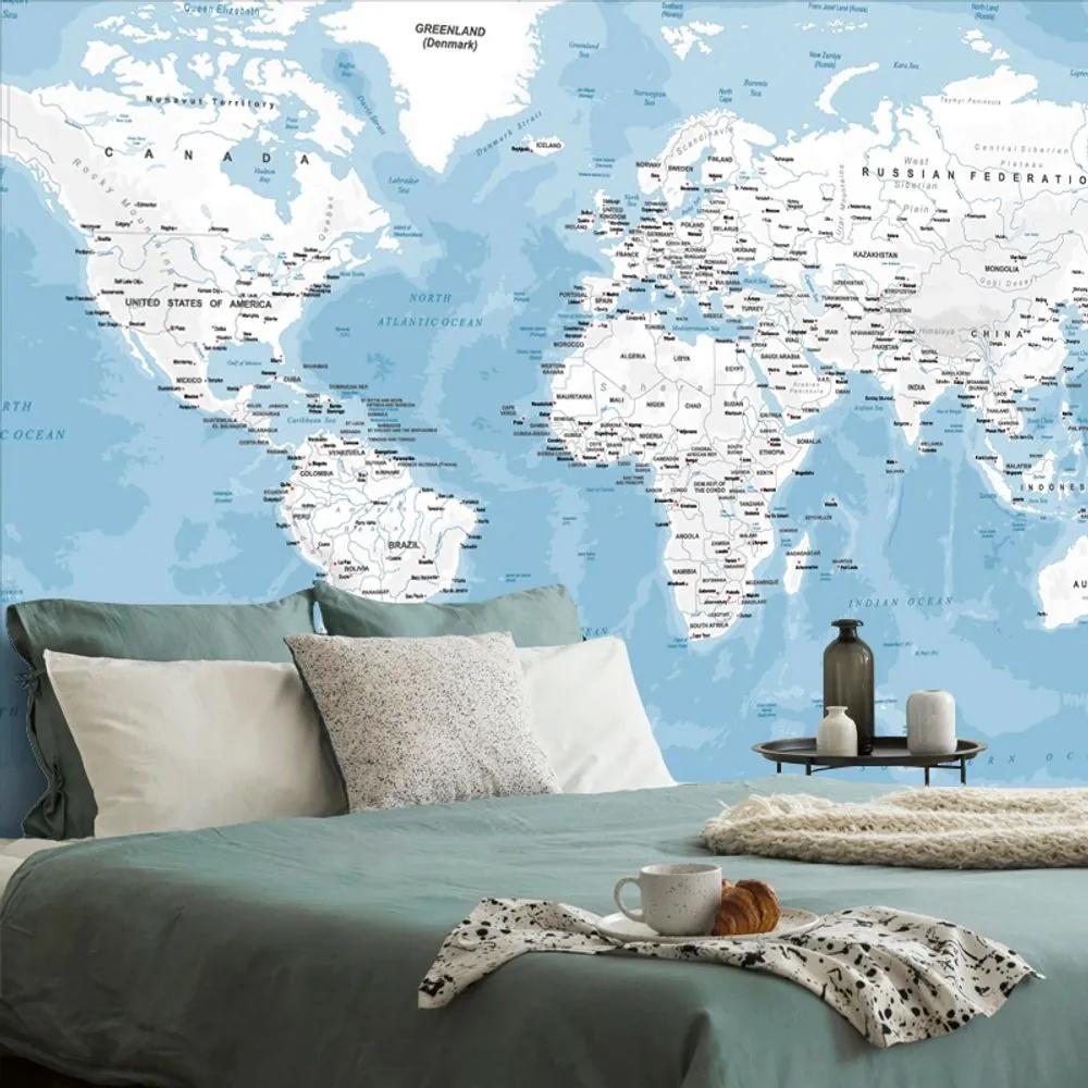 Samolepiaca tapeta štýlová mapa sveta - 150x100