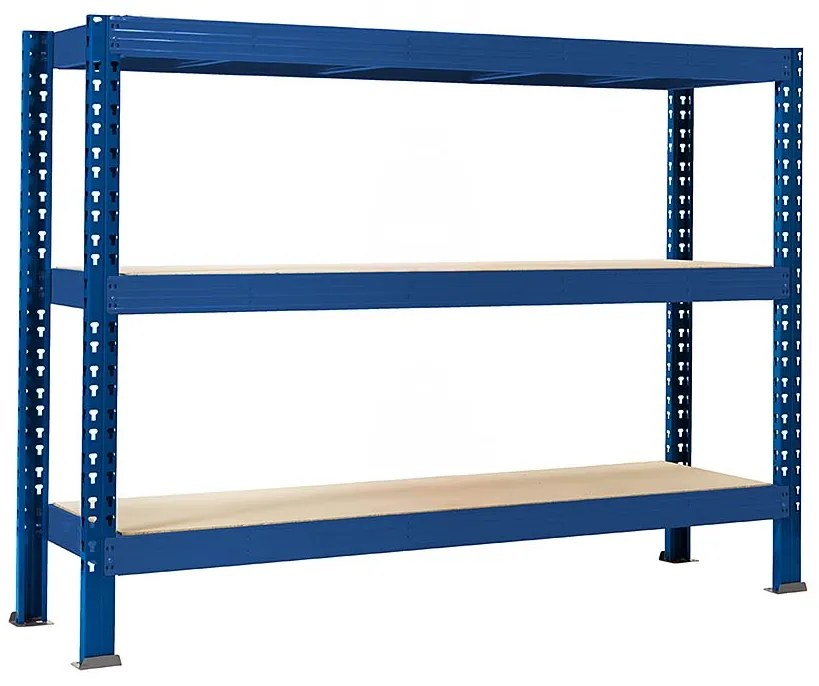 Trestles Nekonečný priemyselný regál 1600x2200x800, 3 police Farba: červená a čierna