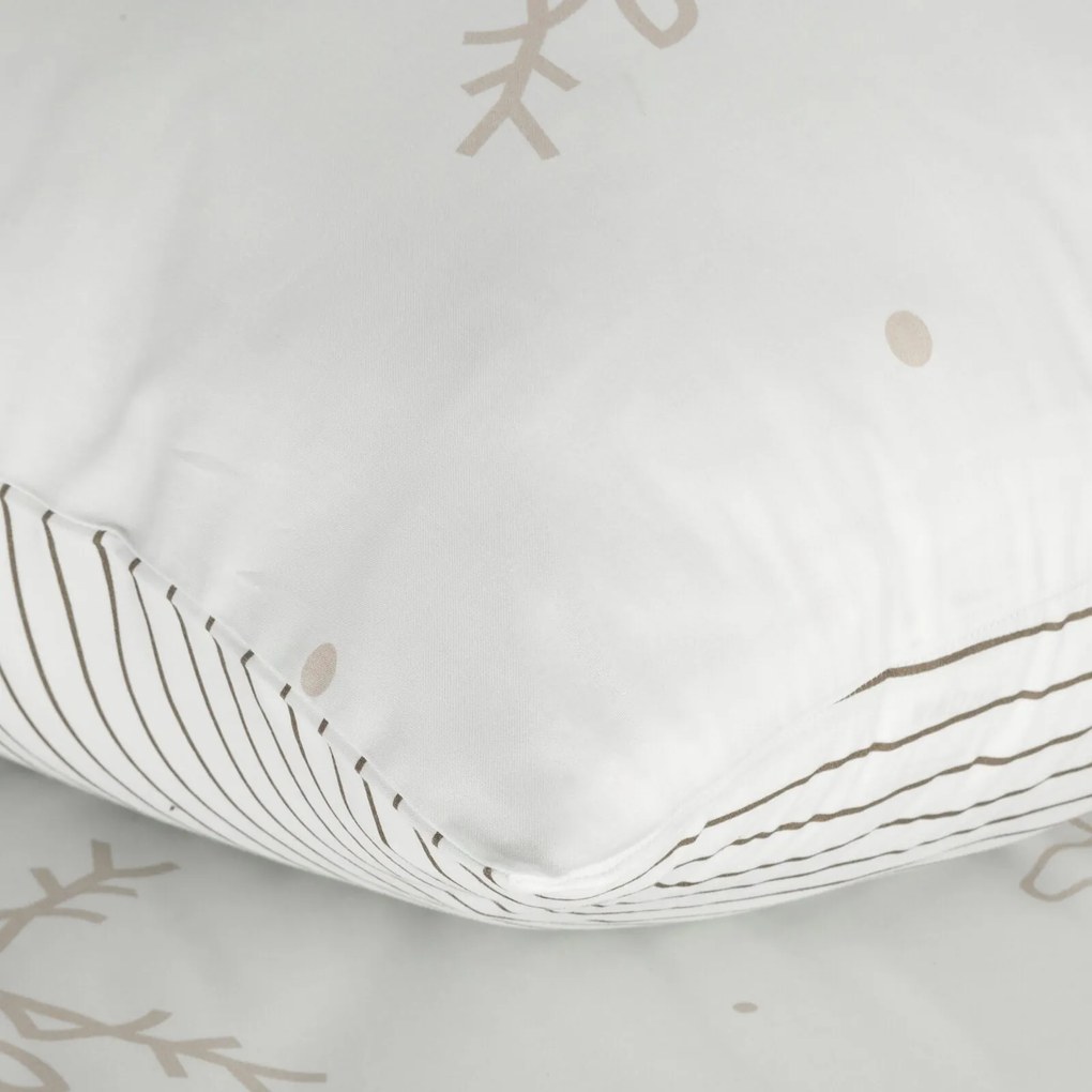 VIANOČNÉ SATÉNOVÉ OBLIEČKY BOSQUE 160X200 CM, 2 KS 70X80 CM VZOROVANÉ