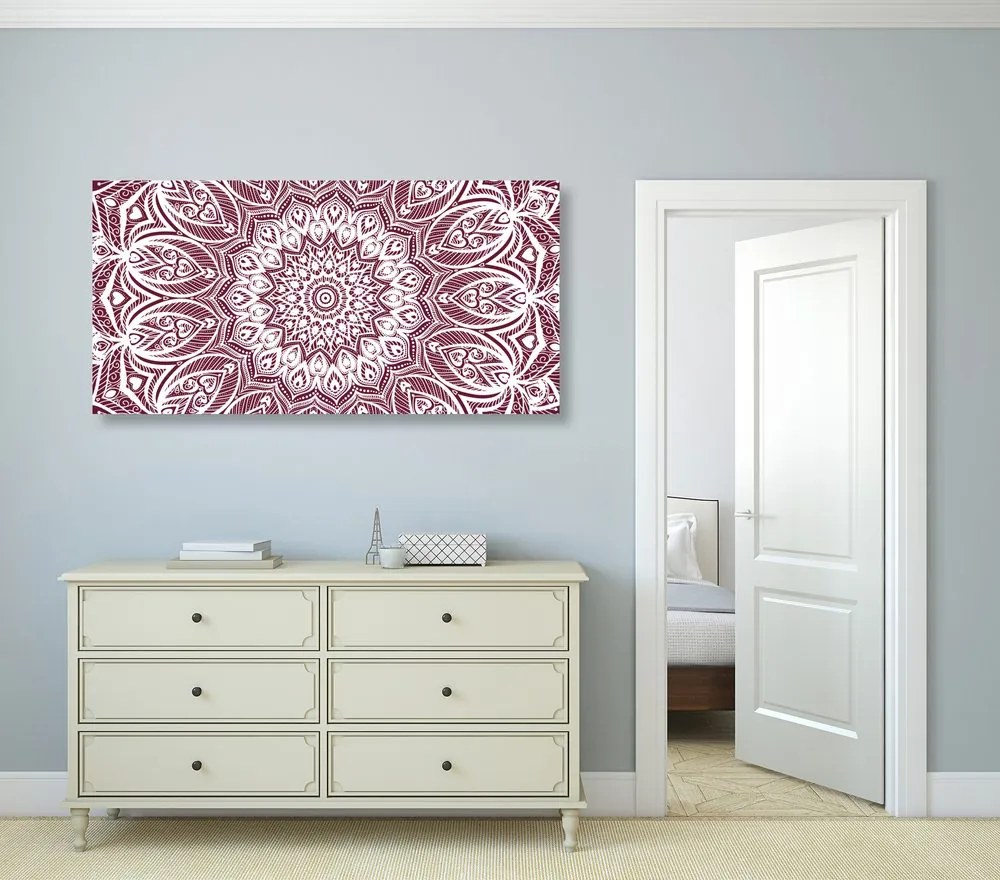 Obraz Mandala harmónie na ružovom pozadí Varianta: 120x60