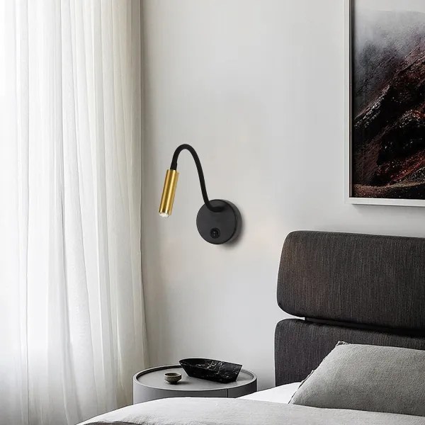 Brilagi -LED Stmievateľná flexibilná nástenná lampa MAYA 1xG9/4W/230V čierna/zlatá