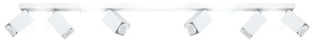 Bodové svietidlo Merida, 6x biele kovové tienidlo, (možnosť polohovania)