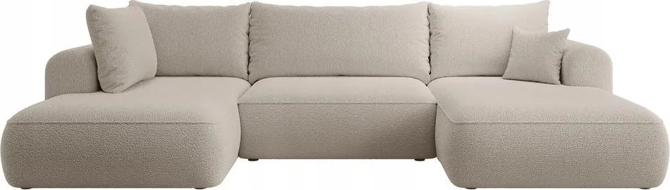 Rohová sedacia súprava v tvare U Olivo U (L) (svetlobéžová čierna)