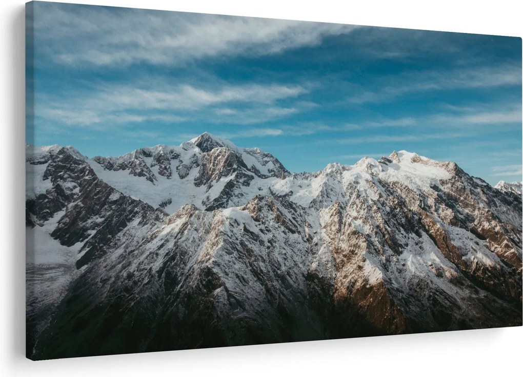Obraz zasnežených vrcholkov, Fiordland (90x60 cm)
