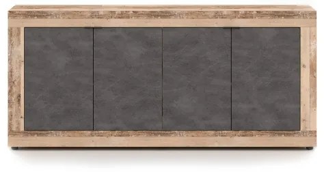 Komoda RUNEA svetlohnedá/antracit