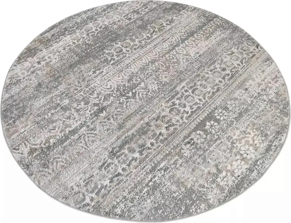 TA Koberec D184A L.GRAY VIZON VALLEY ROUND Rozmer: 120x120 cm