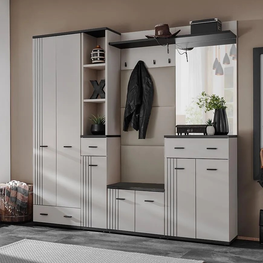 Predsieňový nábytok Hugo VIII Cc Hg8 Kašmír/Čierna