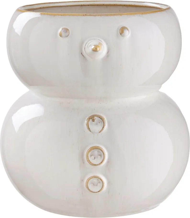 SNOWMAN Váza 20 cm - biela